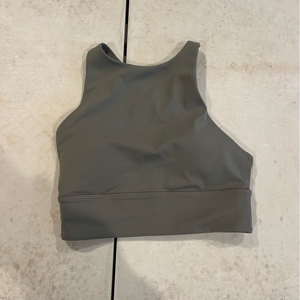 Lulu Lemon Grey stretchy sports bra